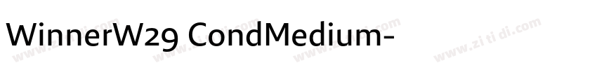 WinnerW29 CondMedium字体转换